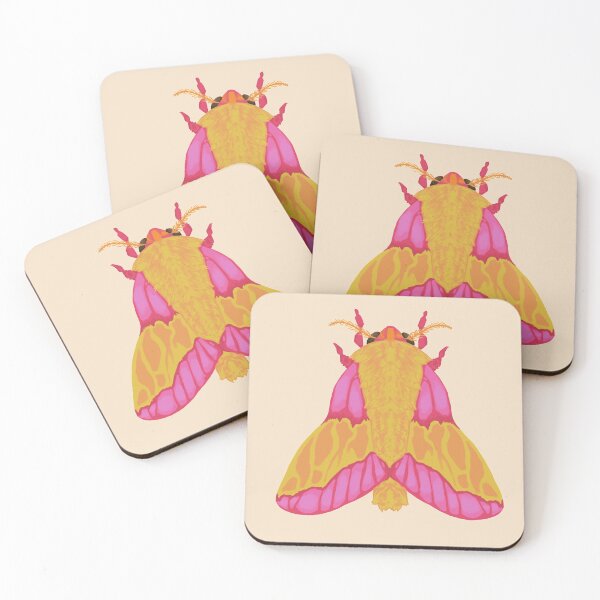 Item preview, rosy maple moth designed and sold by dkoats_.