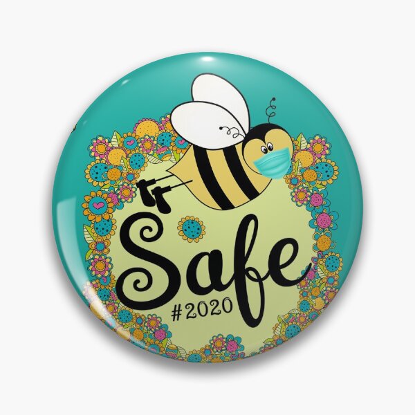 Item preview, Bee Safe #2020 Design Face Mask - Cute Honey Bee and Flowers Print Design designed and sold by TrendingNow33.