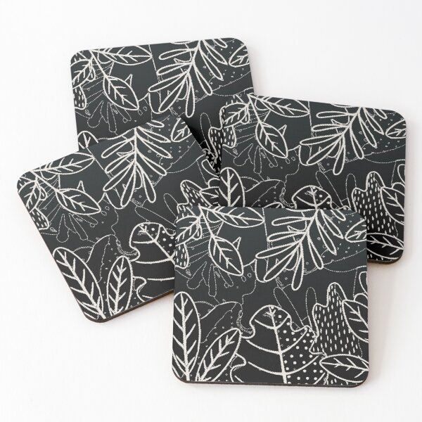 Item preview, Summer Tropical Black Floral Print designed and sold by Rafa_Borroto  -.
