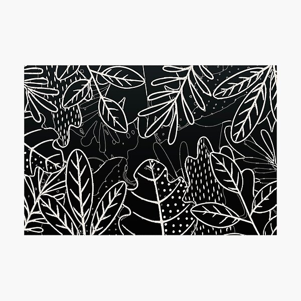 Item preview, Estampado floral negro tropical de verano designed and sold by Rafa_Borroto  -.