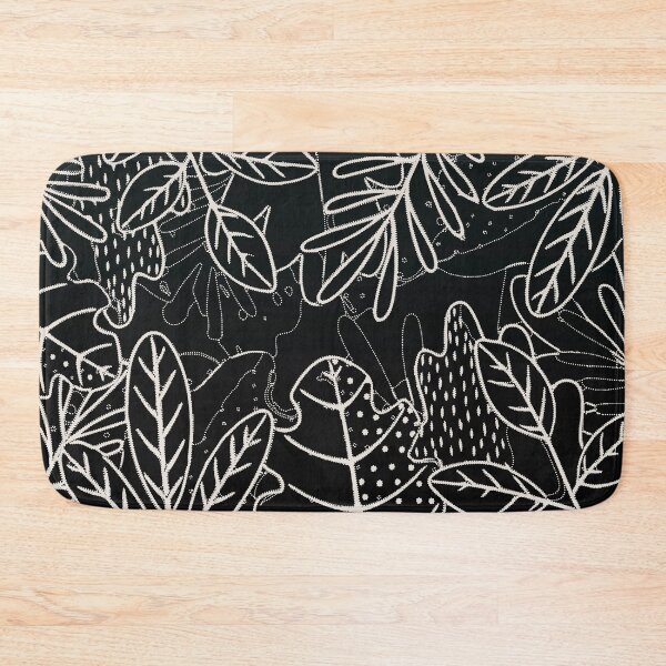 Item preview, Summer Tropical Black Floral Print designed and sold by Rafa_Borroto  -.