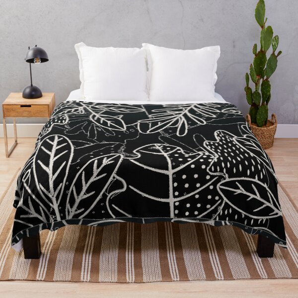 Item preview, Summer Tropical Black Floral Print designed and sold by Rafa_Borroto  -.