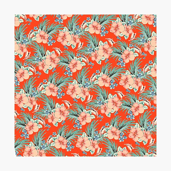 Item preview, Hibiscus Tropical Pattern Tropical Paradise designed and sold by mythandframe.