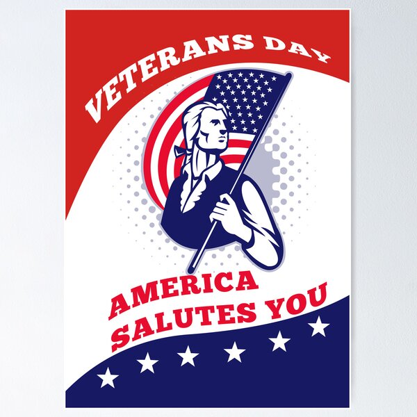 Item preview, American Patriot Veterans Day Poster Greeting Card designed and sold by patrimonio.
