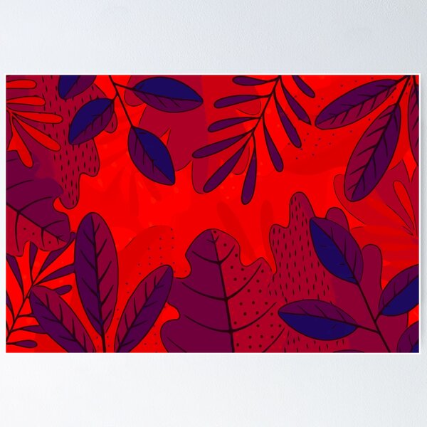 Item preview, Summer Tropical Red Floral Print designed and sold by Rafa_Borroto  -.