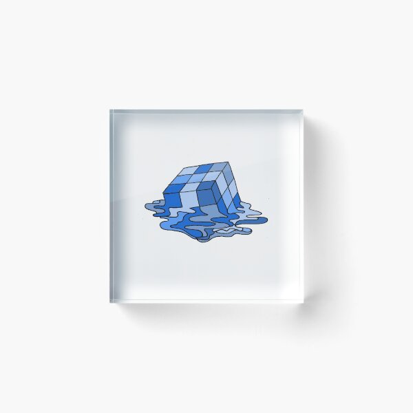 Artikelvorschau, Blauer geschmolzener Rubix-Würfel entworfen und verkauft von Morganpache.
