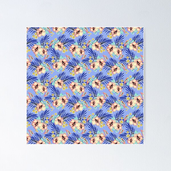 Aperçu de l'œuvre Hibiscus Tropical Pattern Tropical Paradise créée et vendue par mythandframe.