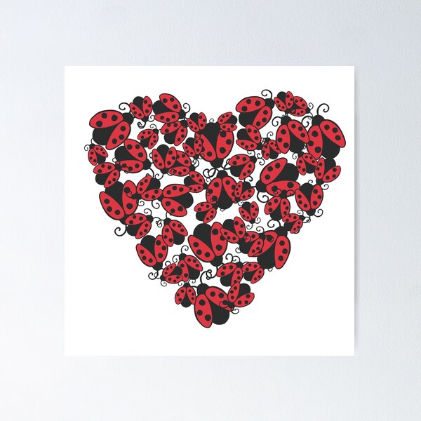 Item preview, Lady Bug Heart designed and sold by kmoblenes.