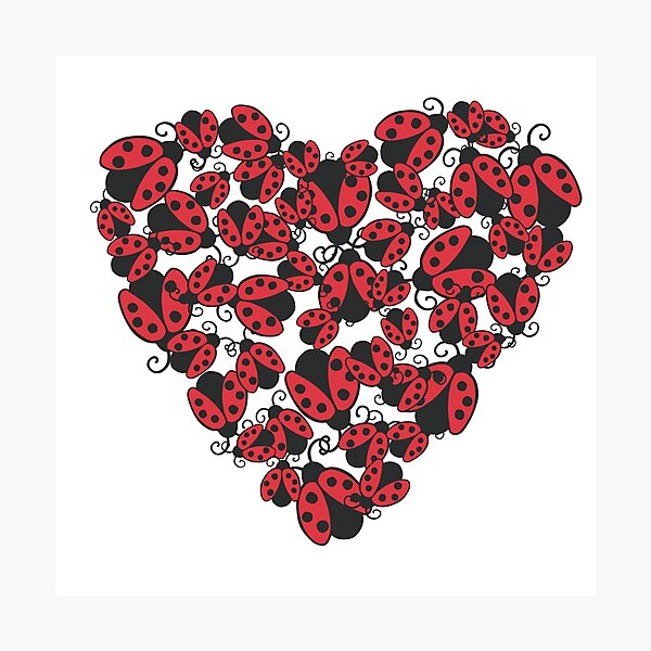 Item preview, Lady Bug Heart designed and sold by kmoblenes.
