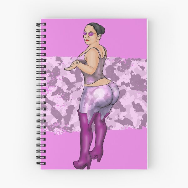 Item preview, Pink camouflage fetish girl pin-up designed and sold by PinUpsandPulp.
