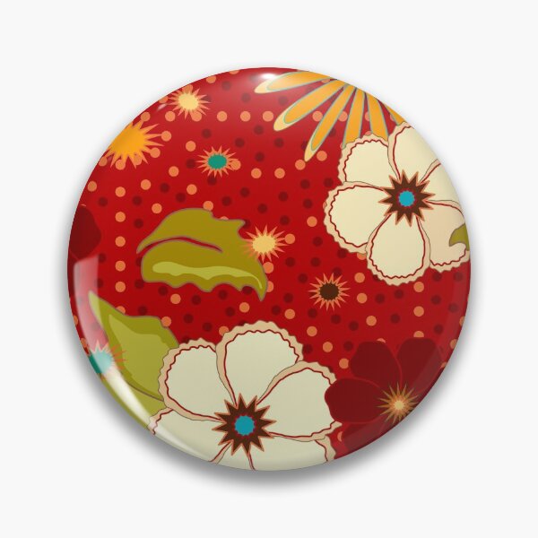 Item preview, Pimentón RETRO Punteado Floral designed and sold by ZENDYtechSTYLE.