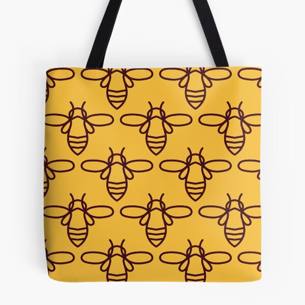 Item preview, Yellow Minimalist Bee Pattern designed and sold by Mexikawaii.