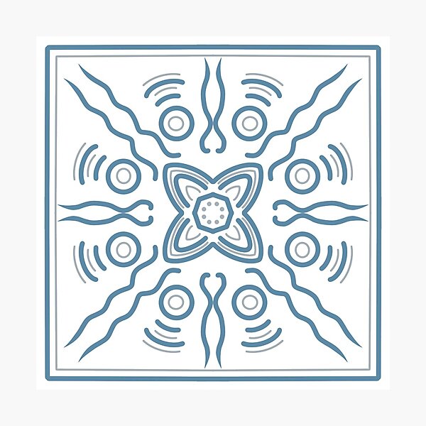 Item preview, Mixed blues symmetry designed and sold by klondykbar.