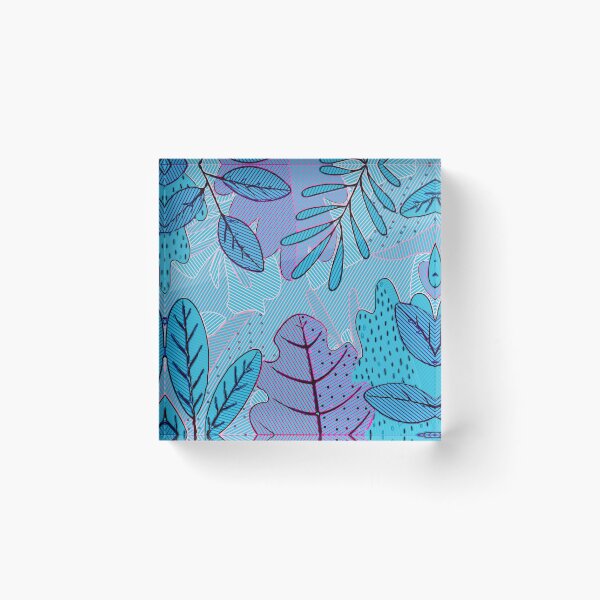 Item preview, Summer Tropical Blue Floral Print designed and sold by Rafa_Borroto  -.