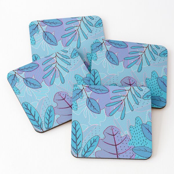 Item preview, Summer Tropical Blue Floral Print designed and sold by Rafa_Borroto  -.