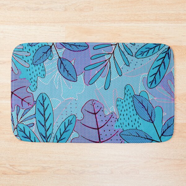 Item preview, Summer Tropical Blue Floral Print designed and sold by Rafa_Borroto  -.