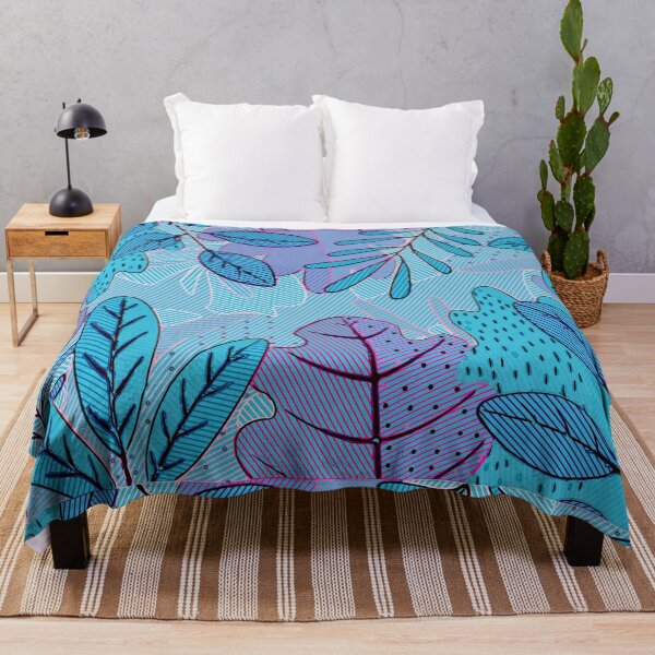 Item preview, Summer Tropical Blue Floral Print designed and sold by Rafa_Borroto  -.