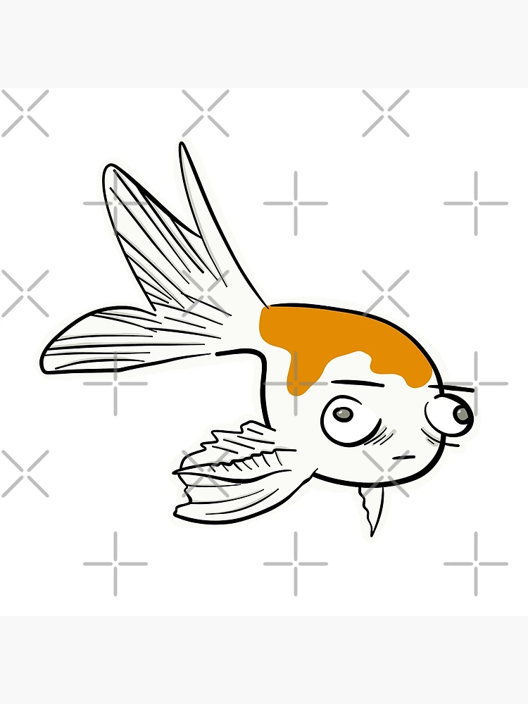 Thumbnail 4 of 4, Clock, Derpy Goldfish designed and sold by SubtleSplit.