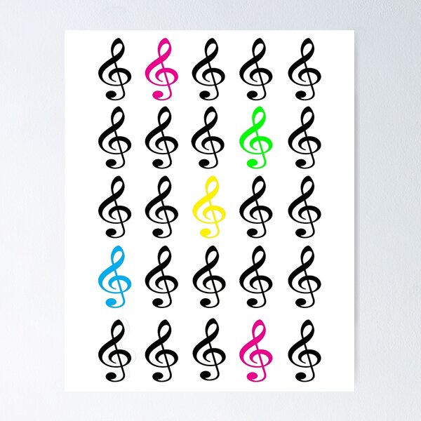 Item preview, Colorful Treble Clefs designed and sold by ValeriesGallery.