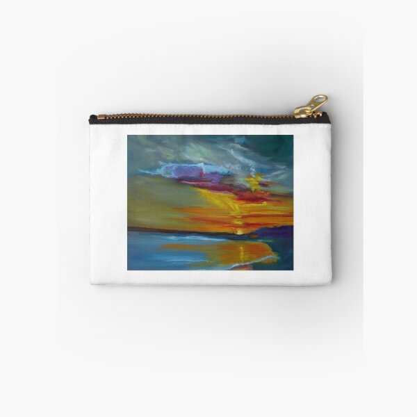 Item preview, Wild Sunset. The brilliant sun sinks behind the mountain and shines reflections across the ocean and beach in all of its colorful glory.  designed and sold by jennyleeandjim.