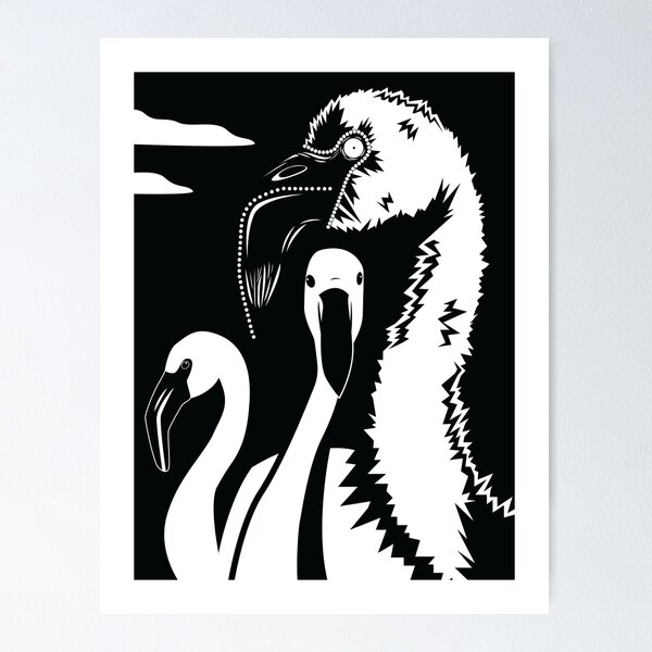 Item preview, Creepy Flamingos designed and sold by Kaela Peters.