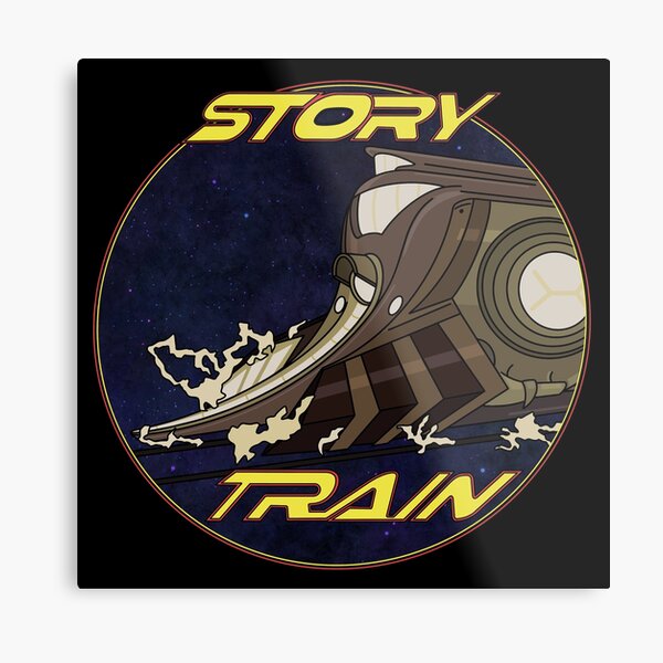 Story Train Metal Print