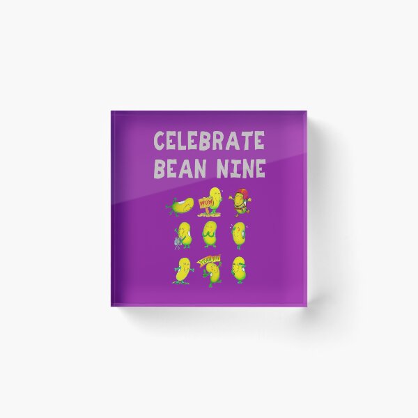 Item preview, Happy 9th Birthday card - Celebrate Bean Nine designed and sold by Justbeanhappy.