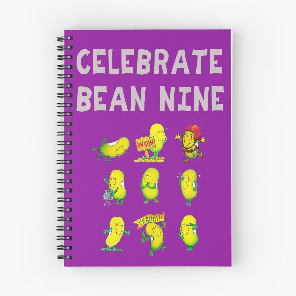 Item preview, Happy 9th Birthday card - Celebrate Bean Nine designed and sold by Justbeanhappy.
