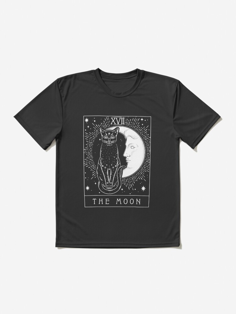 Alternate view of Tarot Card Crescent Moon And Cat Graphic Active T-Shirt