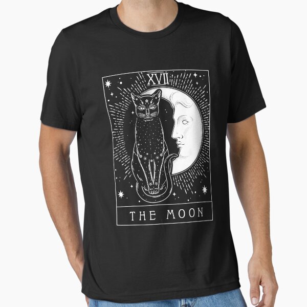 Vista previa del artículo con la obra «Tarot Card Crescent Moon y Cat Graphic», diseñado y vendido por Dezutterkenny.