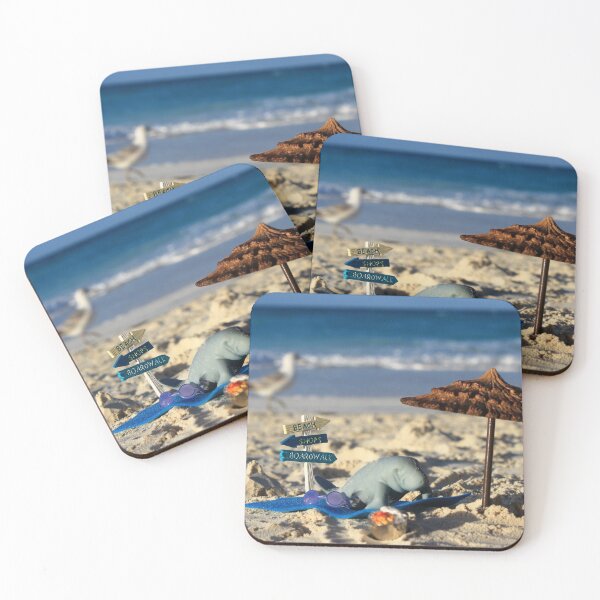 Item preview, Manfred the Manatee relaxing on the beach designed and sold by celinebisson.