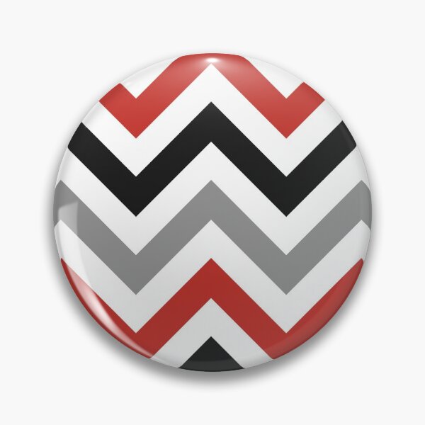 Item preview, Retro Vintage Zig Zag Stripes Modern Red Black White Gray Design designed and sold by Wizzles Emporium.