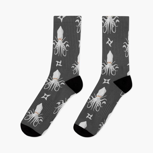 Item preview, White Ninja Squid (black) designed and sold by animinimal.