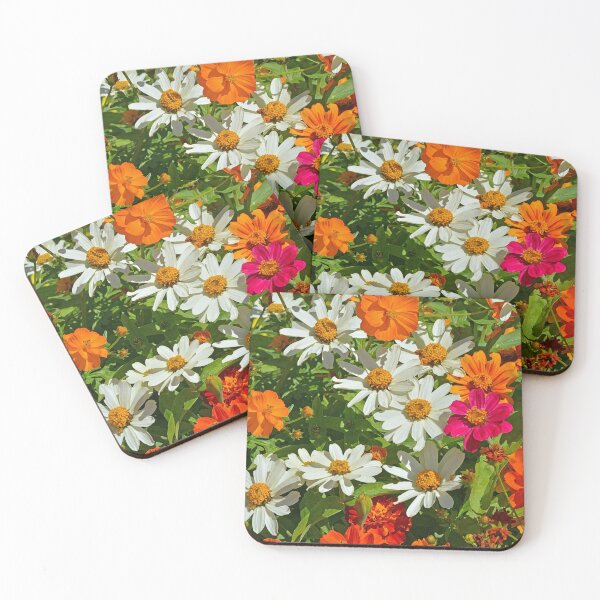 Item preview, Orange and white cosmos flowrs designed and sold by perlphoto.