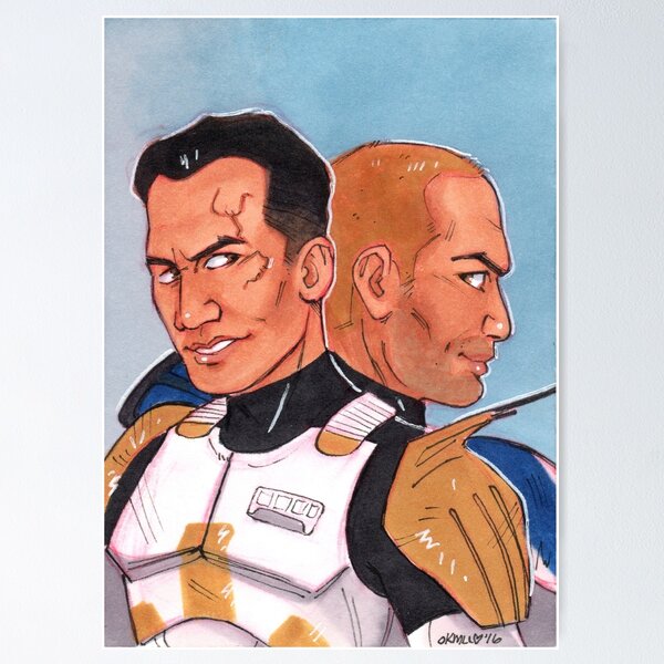 Vista previa del artículo con la obra «Clon Bros Cody & Rex Back to Back SW TCW», diseñado y vendido por livielightyear.