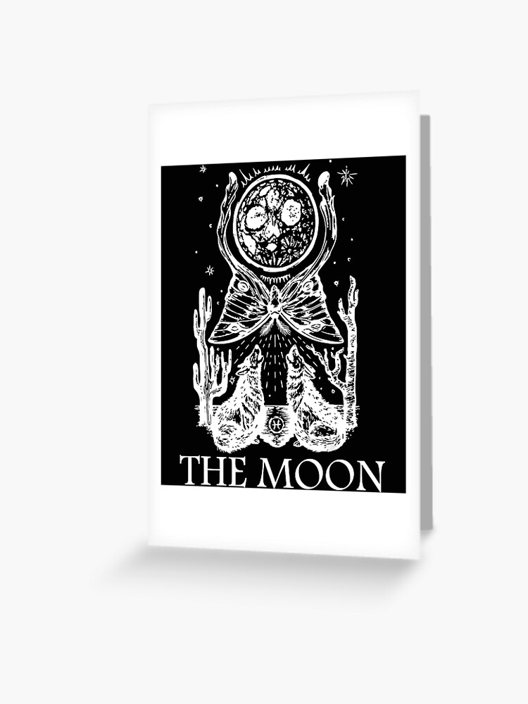 Gothic Throw Pillow / the Moon Tarot Card / 4 Sizes Available 