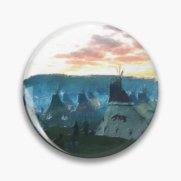 Item preview, Native indian camp at sundown designed and sold by celinebisson.