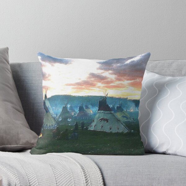 Item preview, Native indian camp at sundown designed and sold by celinebisson.