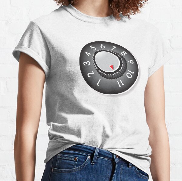 Guitar Amp Volume Knob Goes To Eleven 11 Heavy Metal Music Classic T-Shirt