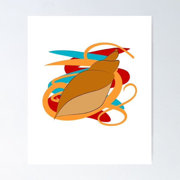 Item preview, Seashell with Colorful Backdrop designed and sold by Zovanah.
