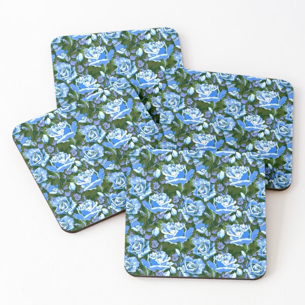 Item preview, Blue and Green Floral Flower Pattern designed and sold by CallaStatements.