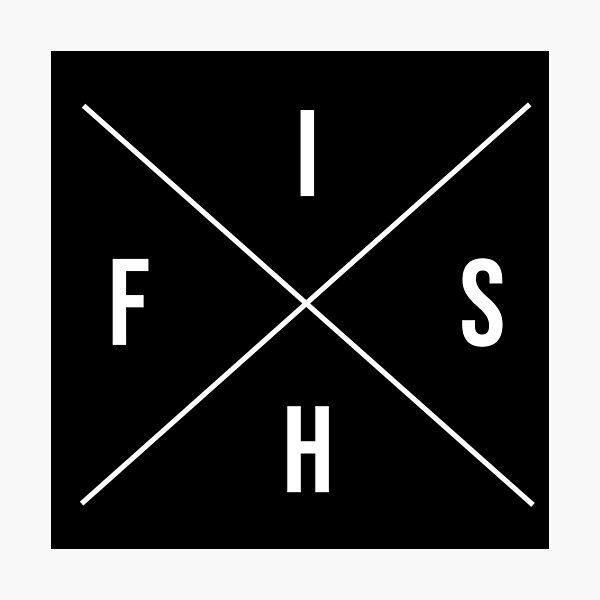 Item preview, Fish Geometric Shape designed and sold by Iyuda.