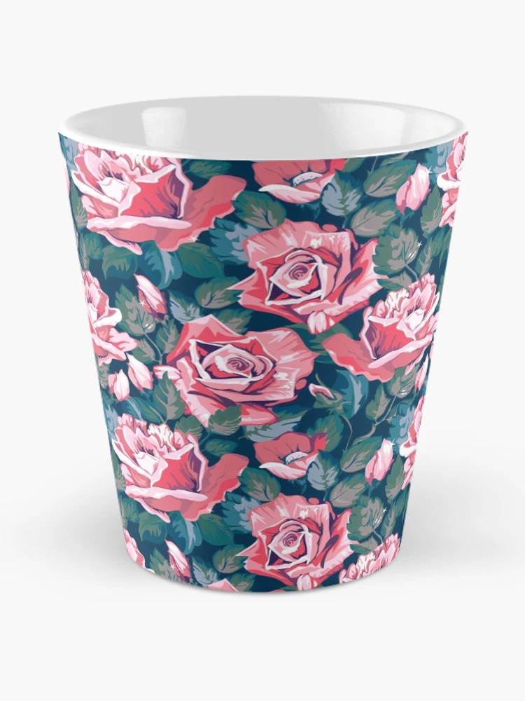 Thumbnail 2 of 4, Coffee Mug, Pink Roses Floral Flower Pattern designed and sold by CallaStatements.