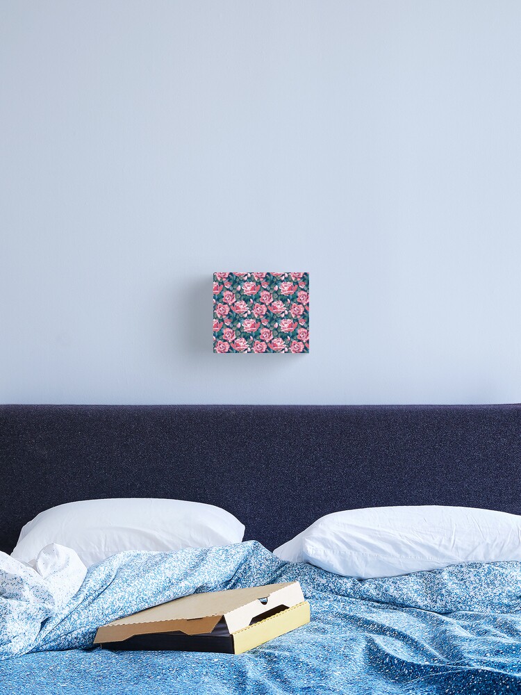 Thumbnail 2 of 3, Canvas Print, Pink Roses Floral Flower Pattern designed and sold by CallaStatements.
