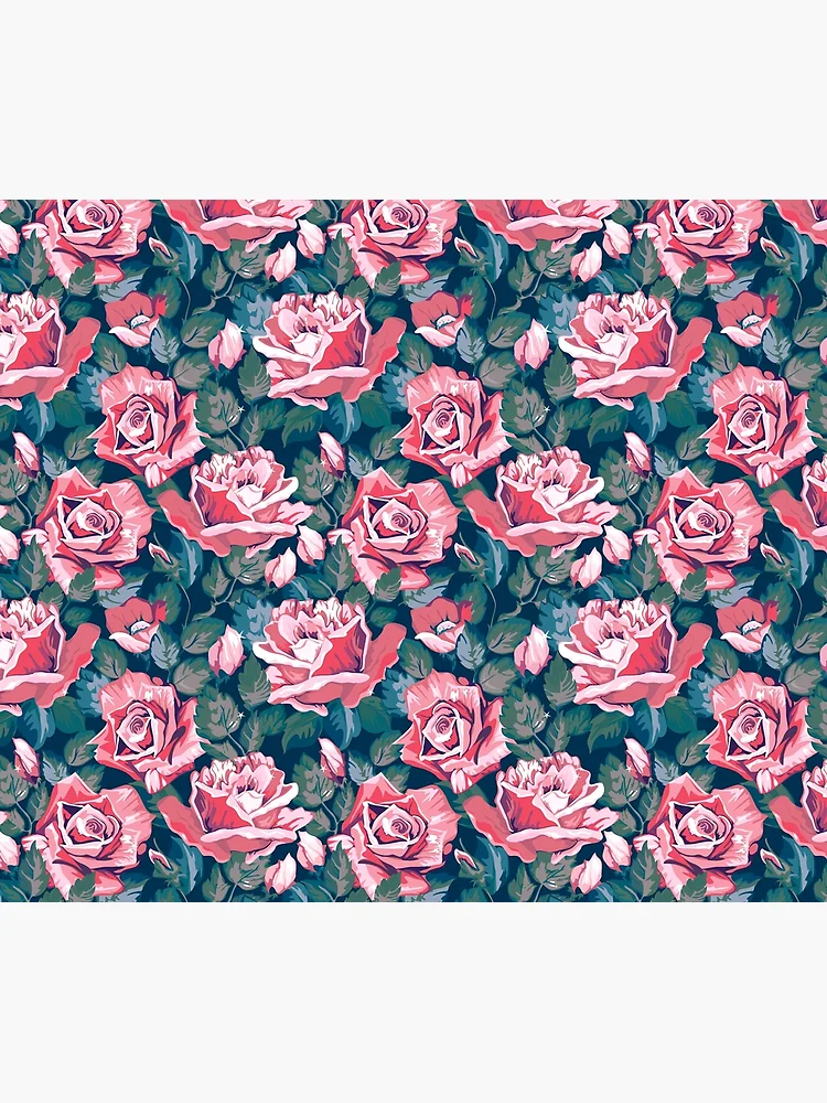 Thumbnail 3 of 3, Poster, Pink Roses Floral Flower Pattern designed and sold by CallaStatements.