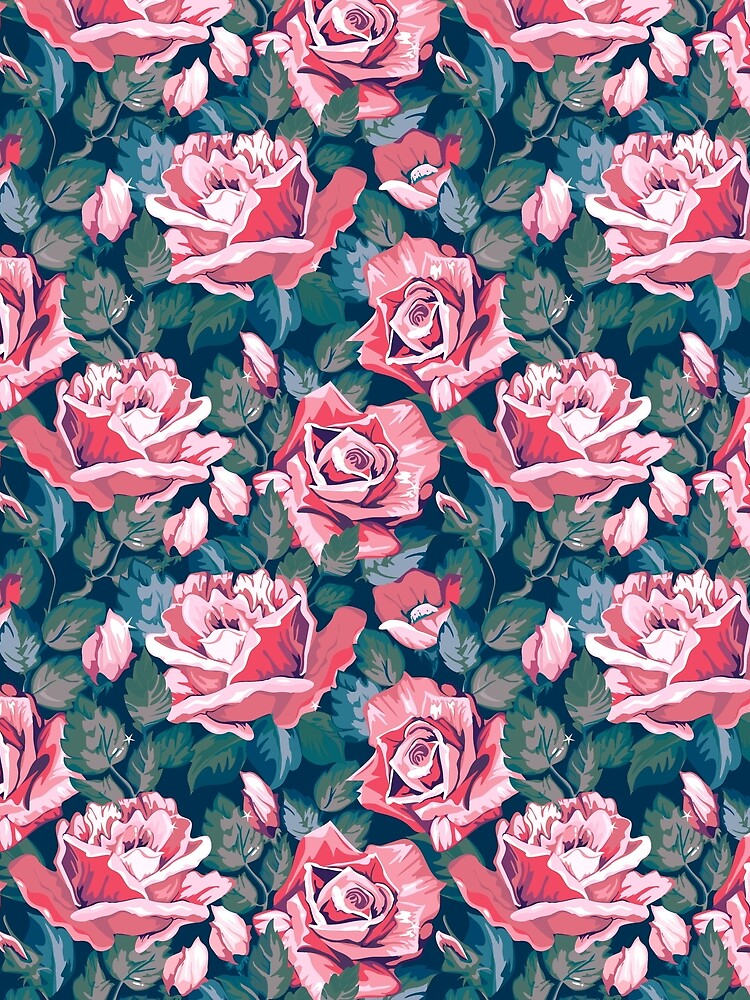 Thumbnail 4 of 4, Graphic T-Shirt, Pink Roses Floral Flower Pattern designed and sold by CallaStatements.