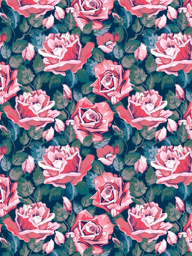 Thumbnail 5 of 5, A-Line Dress, Pink Roses Floral Flower Pattern designed and sold by CallaStatements.