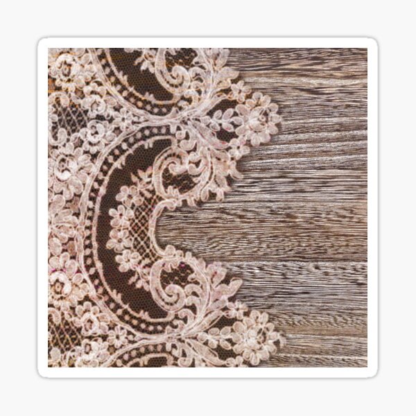 Item preview, cottagecore rustic Country Farmhouse Chic Barn Wood Lace designed and sold by LEILA ART SPACE.