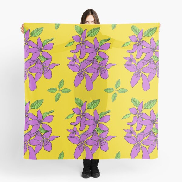 Purple Flower Power Scarf