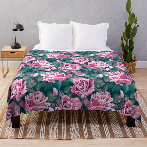 Item preview, Pink and Green Roses Floral Flower Pattern designed and sold by CallaStatements.